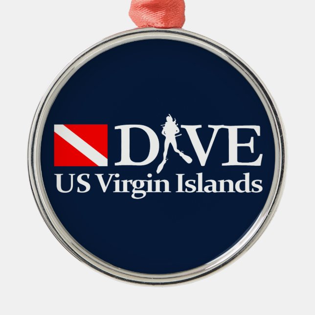 US Virgin Islands DV4 Metal Ornament (Front)