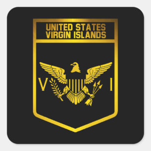 US Virgin Islands Emblem Square Sticker