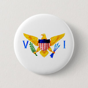 US VIRGIN ISLANDS FLAG 2 INCH ROUND BUTTON