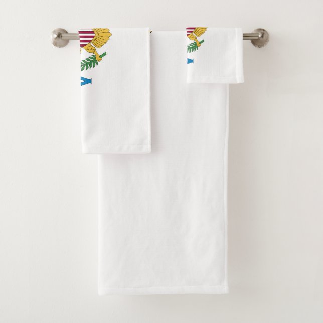 US Virgin Islands flag Bath Towel Set (Insitu)