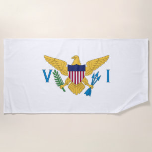 US Virgin Islands flag Beach Towel