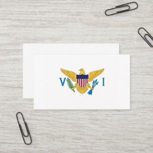 US Virgin Islands flag Business Card
