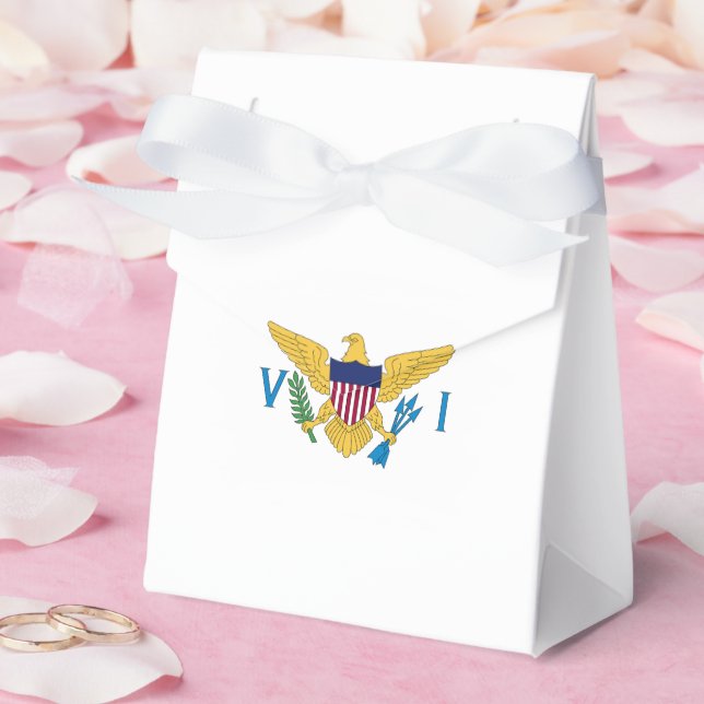 US Virgin Islands flag Favor Box (Wedding)