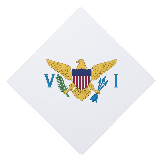 US Virgin Islands flag Graduation Cap Topper (Front)