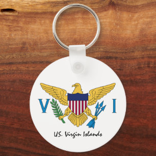 US Virgin Islands Flag - holiday, patriots /sports Keychain