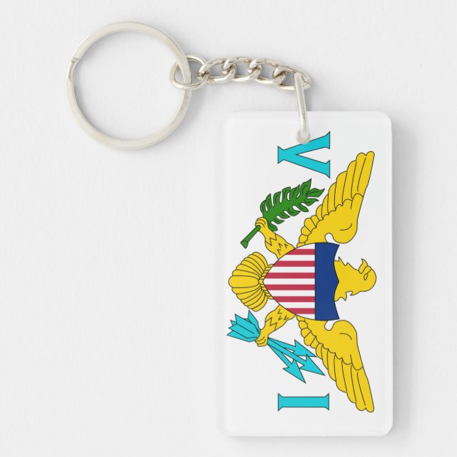 US Virgin Islands Flag Keychain (Front)