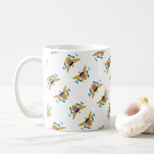 US Virgin Islands Flag Pattern USVI Coffee Mug