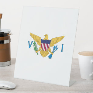 US Virgin Islands flag Pedestal Sign