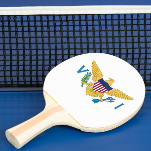 US Virgin Islands flag Ping Pong Paddle