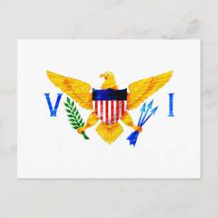 US VIRGIN ISLANDS FLAG POSTCARD