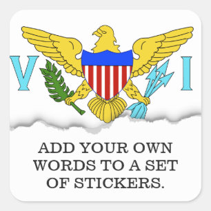 US Virgin Islands flag Square Sticker