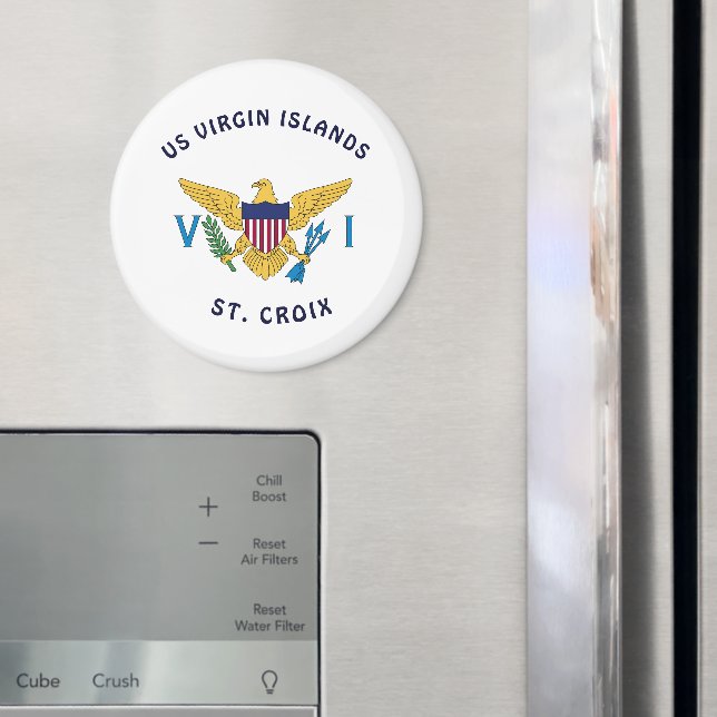 US Virgin Islands Flag St. Croix Caribbean USVI Magnet (In Situ (Fridge))
