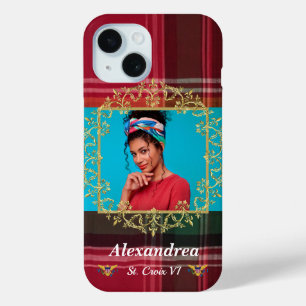 US Virgin Islands Flag St. Croix Madras Custom  iPhone 15 Case