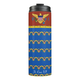 US Virgin Islands Flag St. Croix USVI Caribbean Thermal Tumbler