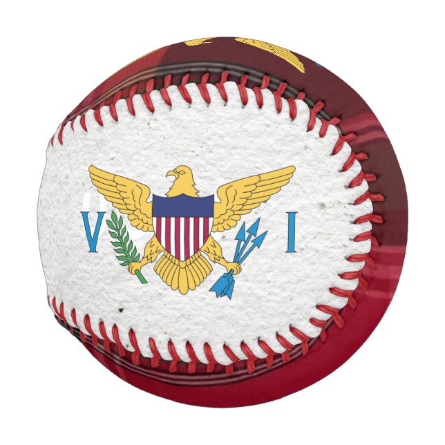 US Virgin Islands Flag St. Croix USVI Madras   Baseball (Back Left)