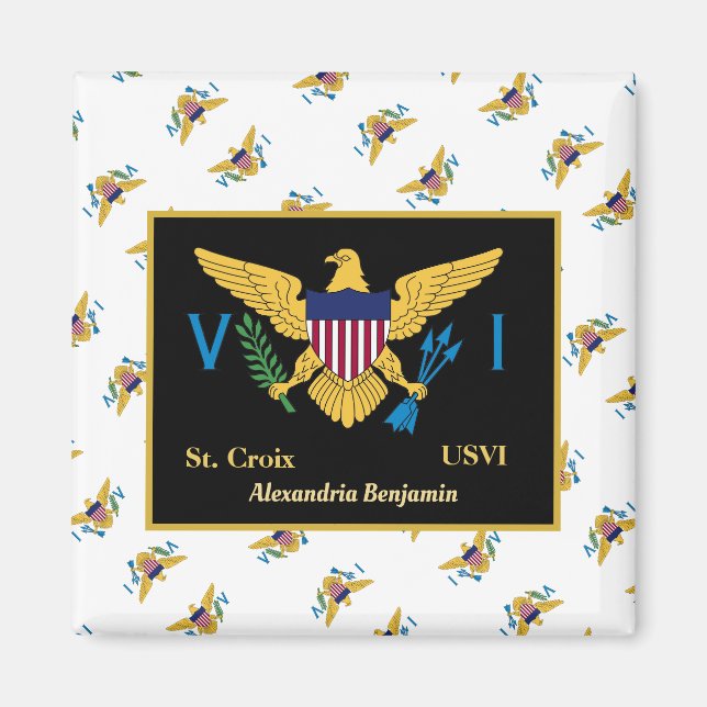 US Virgin Islands Flag St. Croix USVI Magnet (Front)
