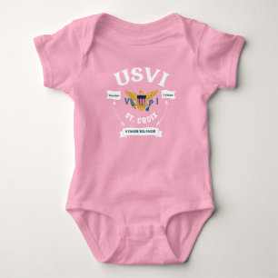 US Virgin Islands Flag St. Croix USVI Tropical Baby Bodysuit