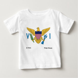US Virgin Islands Flag St. Croix White Baby T-Shirt