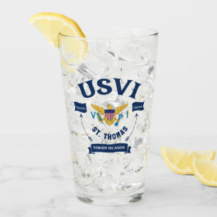 US Virgin Islands Flag St. Thomas USVI Caribbean  Glass