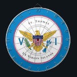 US Virgin Islands Flag St. Thomas USVI Personalize Dartboard<br><div class="desc">US Virgin Islands Flag St. Thomas USVI Personalize Dart Board makes a beautiful addition to your game decor. Personalize it with your island,  place or name. Makes a wonderful gift.</div>