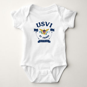 US Virgin Islands Flag St. Thomas USVI Tropical  Baby Bodysuit