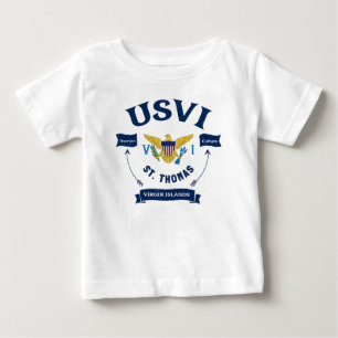 US Virgin Islands Flag St. Thomas USVI Tropical Baby T-Shirt