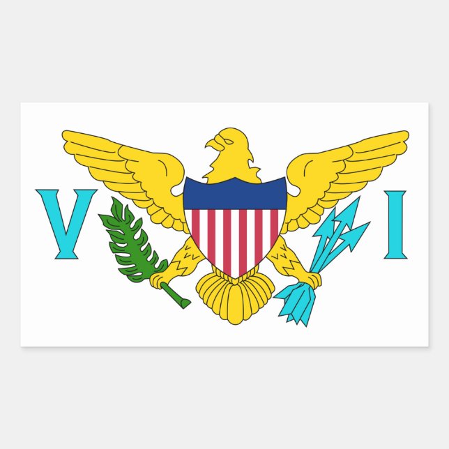 US Virgin Islands Flag Sticker (Front)
