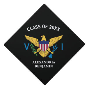 US Virgin Islands Flag USVI Graduate Graduating Graduation Cap Topper