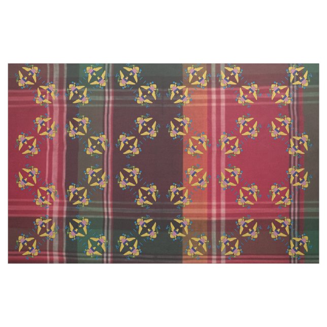 US Virgin Islands Flag USVI Madras Plaid Fabric (Yard)