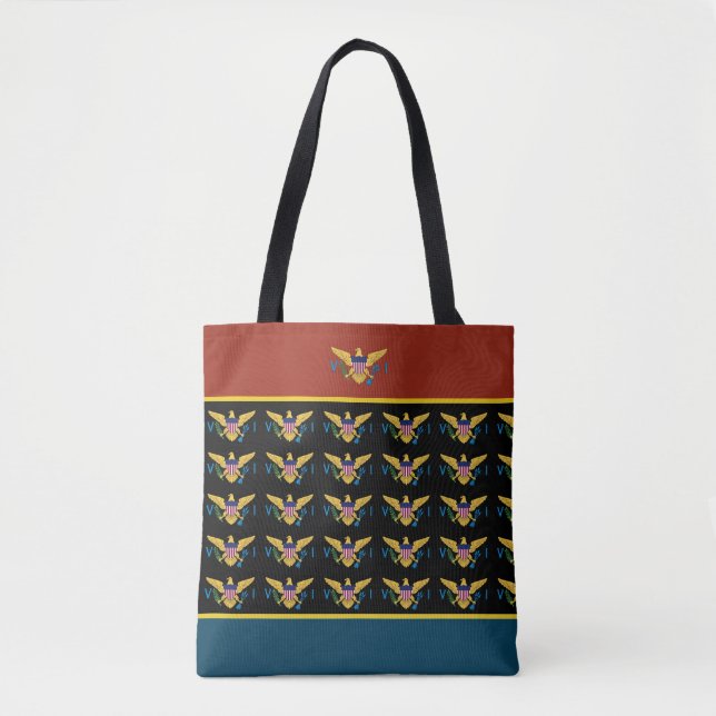  US Virgin Islands Flag USVI St. Croix St. Thomas  Tote Bag (Front)