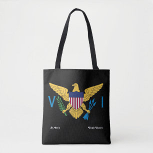 US Virgin Islands Flag USVI St. Croix Tropical Tote Bag
