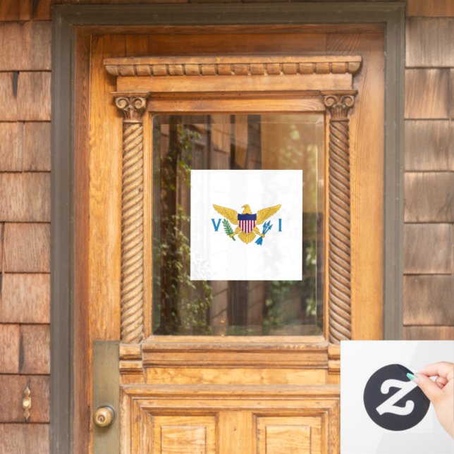 US Virgin Islands flag Window Cling (Home Door)