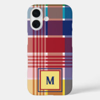 US Virgin Islands Madras Monogram Personalize 