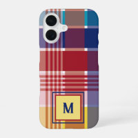 US Virgin Islands Madras Monogram Personalize