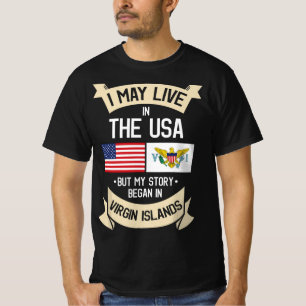 US Virgin Islands Roots American Flag USA Gifts T-Shirt