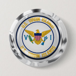 US Virgin Islands Round Emblem 3 Inch Round Button
