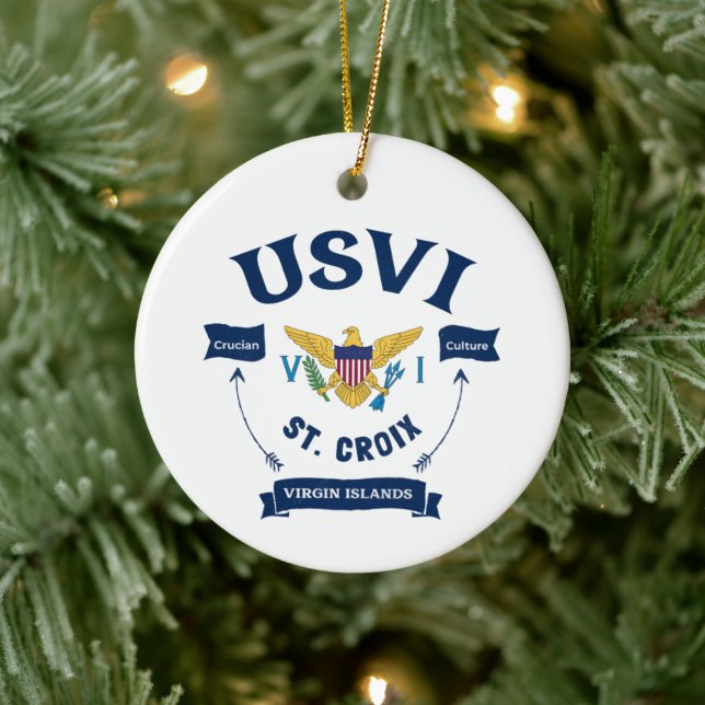 US Virgin Islands St. Croix Crucian USVI  Ceramic Ornament (Tree)