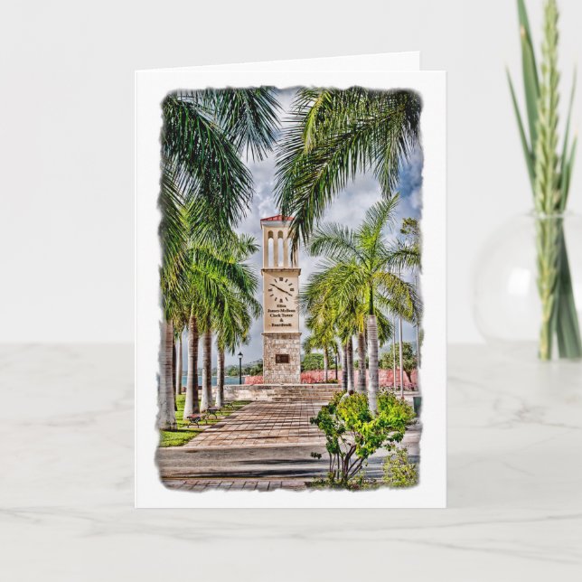 US Virgin Islands St. Croix Palm Trees Tropical Card (Front)