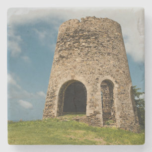 US Virgin Islands St. Croix Sugar Mill USVI Tropic Stone Coaster