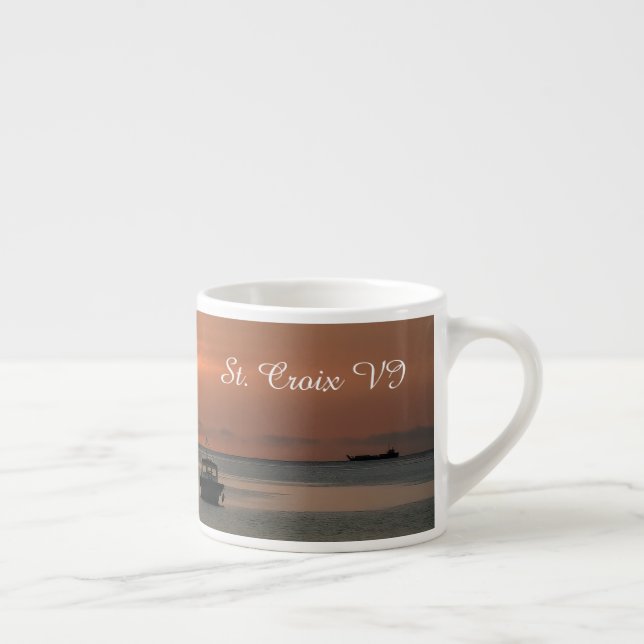 US Virgin Islands St. Croix Sunset Ocean Tropical Espresso Cup (Right)