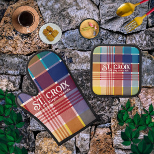 US Virgin Islands St. Croix USVI Madras Oven Mitt