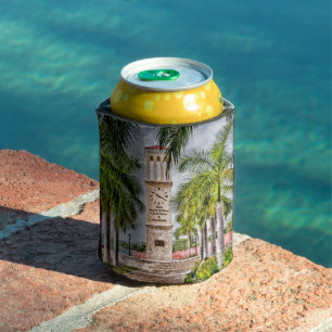 US Virgin Islands St. Croix USVI Tropical Can Cooler