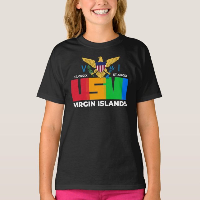 US Virgin Islands St. Croix USVI Tropical Child T-Shirt (Front)