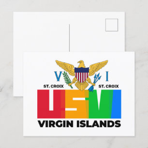 US Virgin Islands St. Croix USVI Tropical   Postca Postcard