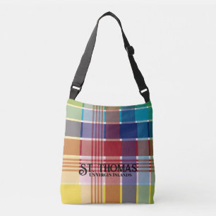 US Virgin Islands St. Thomas USVI Madras Crossbody Bag