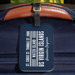 US Virgin Islands USVI Caribbean Personalize Luggage Tag
