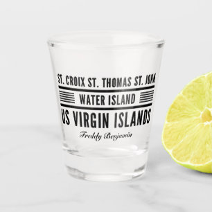 US Virgin Islands USVI Caribbean Personalize Shot Glass