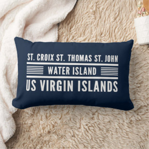US Virgin Islands USVI Caribbean Tropical Lumbar Pillow