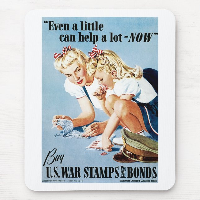 US War Stamps and Bonds Mouse Pad (Front)