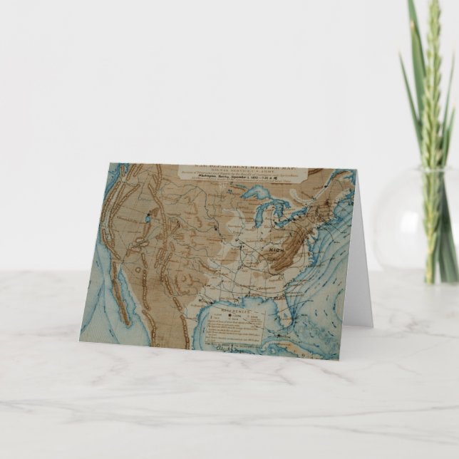 US Weather Map Card (Front)